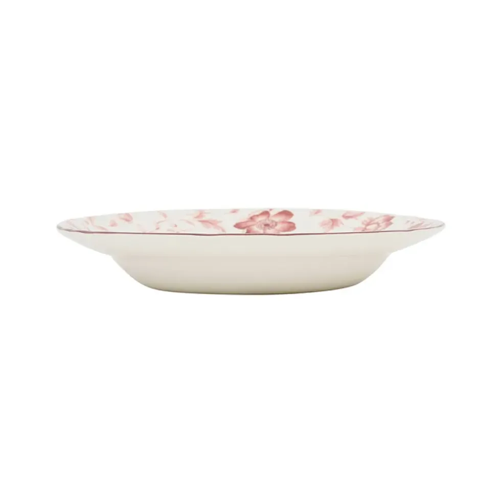 Assiette creuse en faïence rouge d23cm - Margaux
