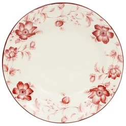 Assiette creuse en faïence rouge d23cm - Margaux