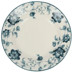 Assiette creuse en faïence bleu d23cm - Margaux