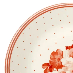 Assiette creuse en faIence rouge antique d20cm- josephine
