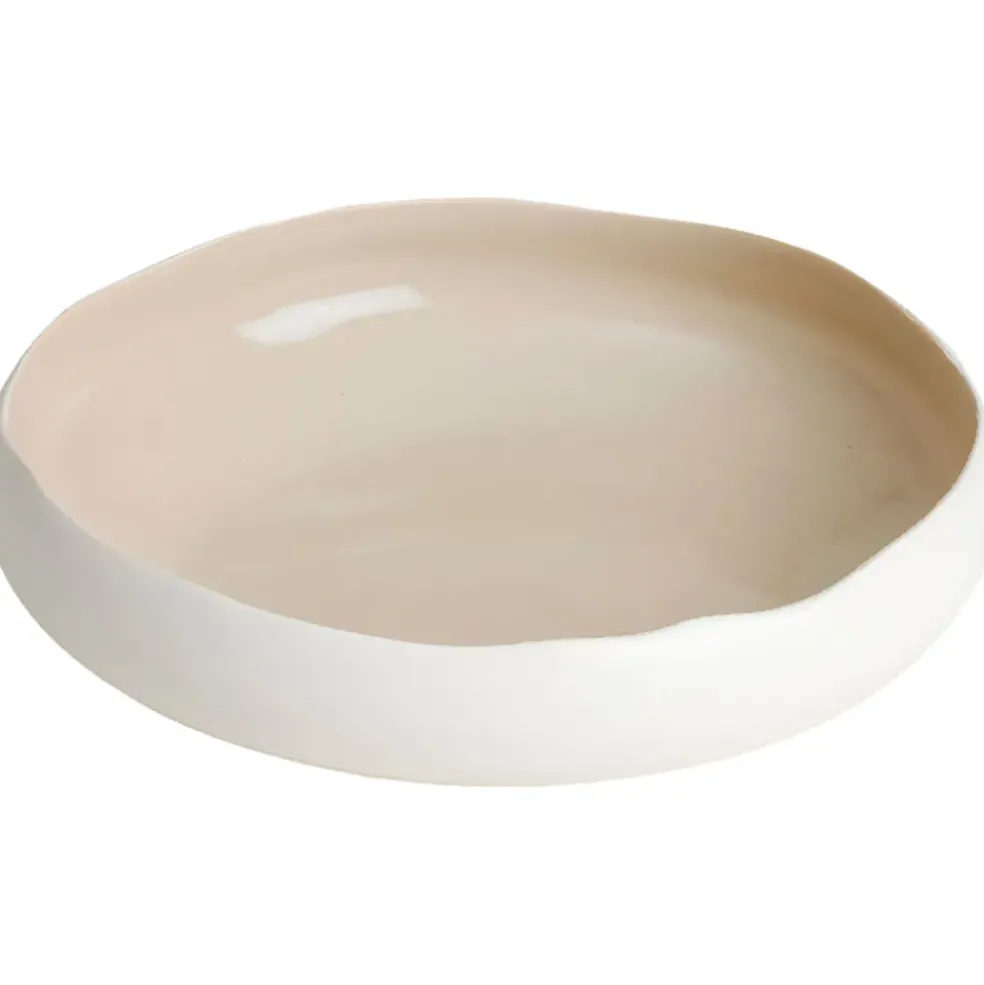 Assiette creuse en gres lin d20cm - oslo