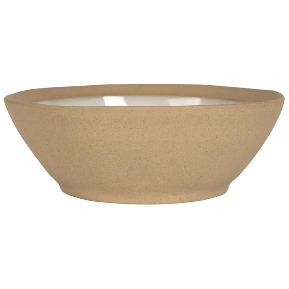 Assiette creuse en grès blanc d18cm - Jade