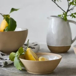 Assiette creuse en grès blanc d18cm - Jade