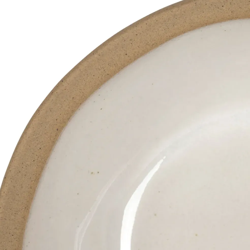 Assiette creuse en grès blanc d18cm - Jade