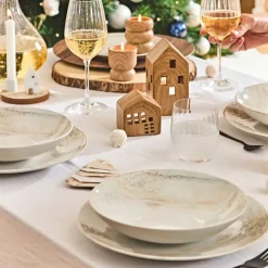 Assiette creuse en grès blanc d22cm - mojave
