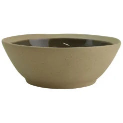 Assiette creuse en grès kaki d18cm - Jade