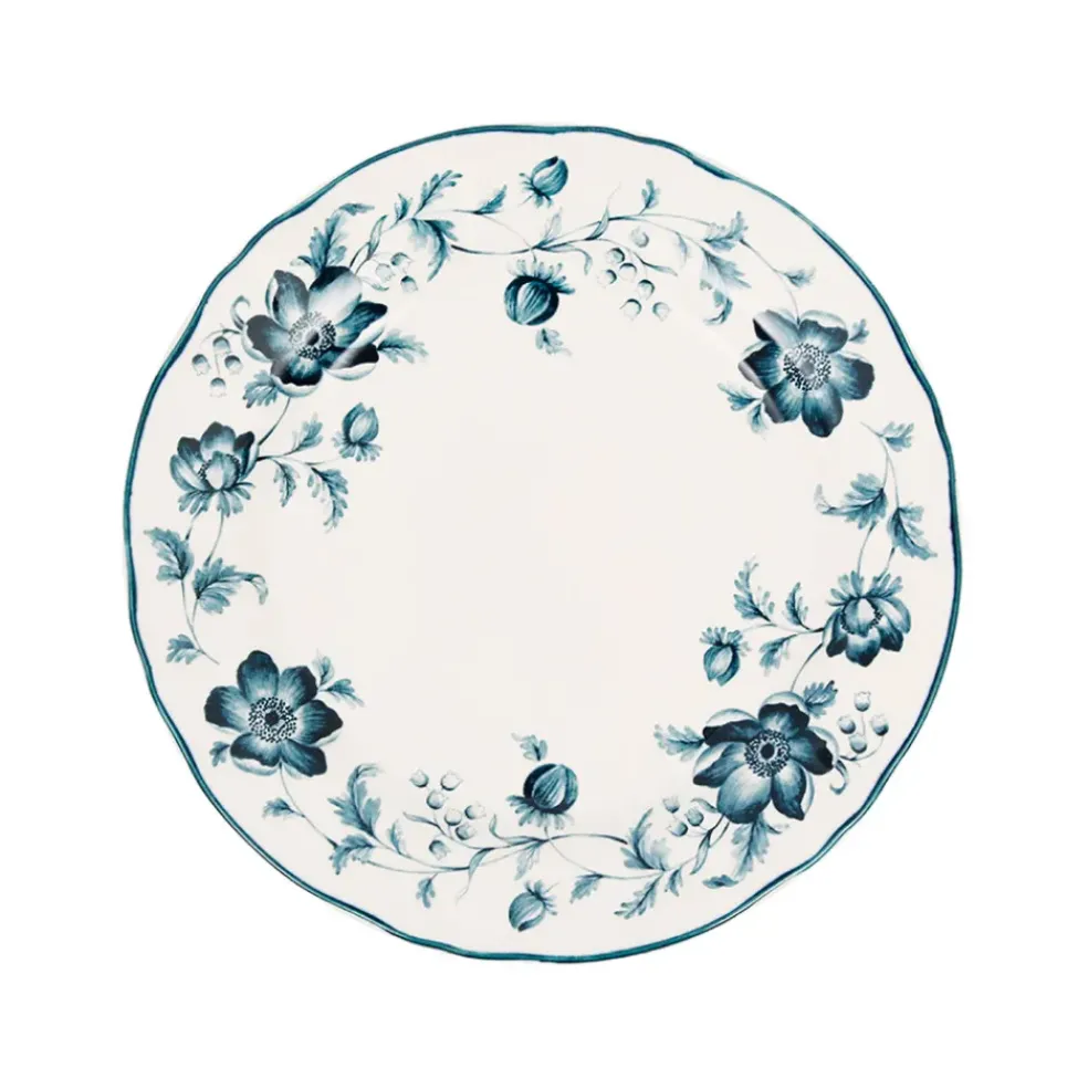 Assiette de dessert en faïence bleu d20.5cm - Margaux