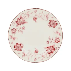 Assiette de dessert en faïence rouge d20cm - Margaux