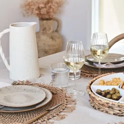 Assiette de dessert en grès brun d21cm - Akaris