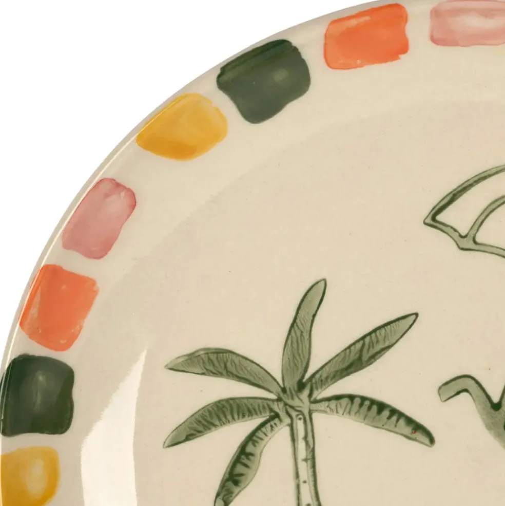 Assiette de dessert en grès multicolore d20.5cm - Dolce Vita