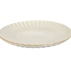 Assiette de présentation en céramique beige d32cm - Vlora