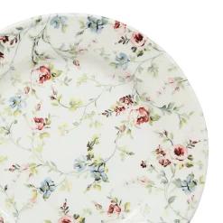 Assiette dessert en faïence multicolore d21cm - fleurs champs