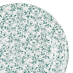 Assiette dessert en faïence vert d20cm - p'tites fleurs