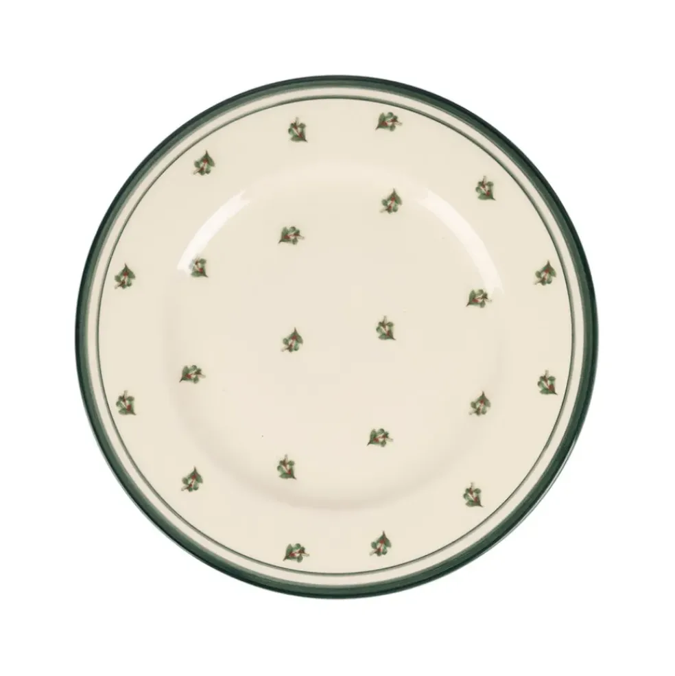 Assiette dessert en faïence vert foncé d22cm - Leonie