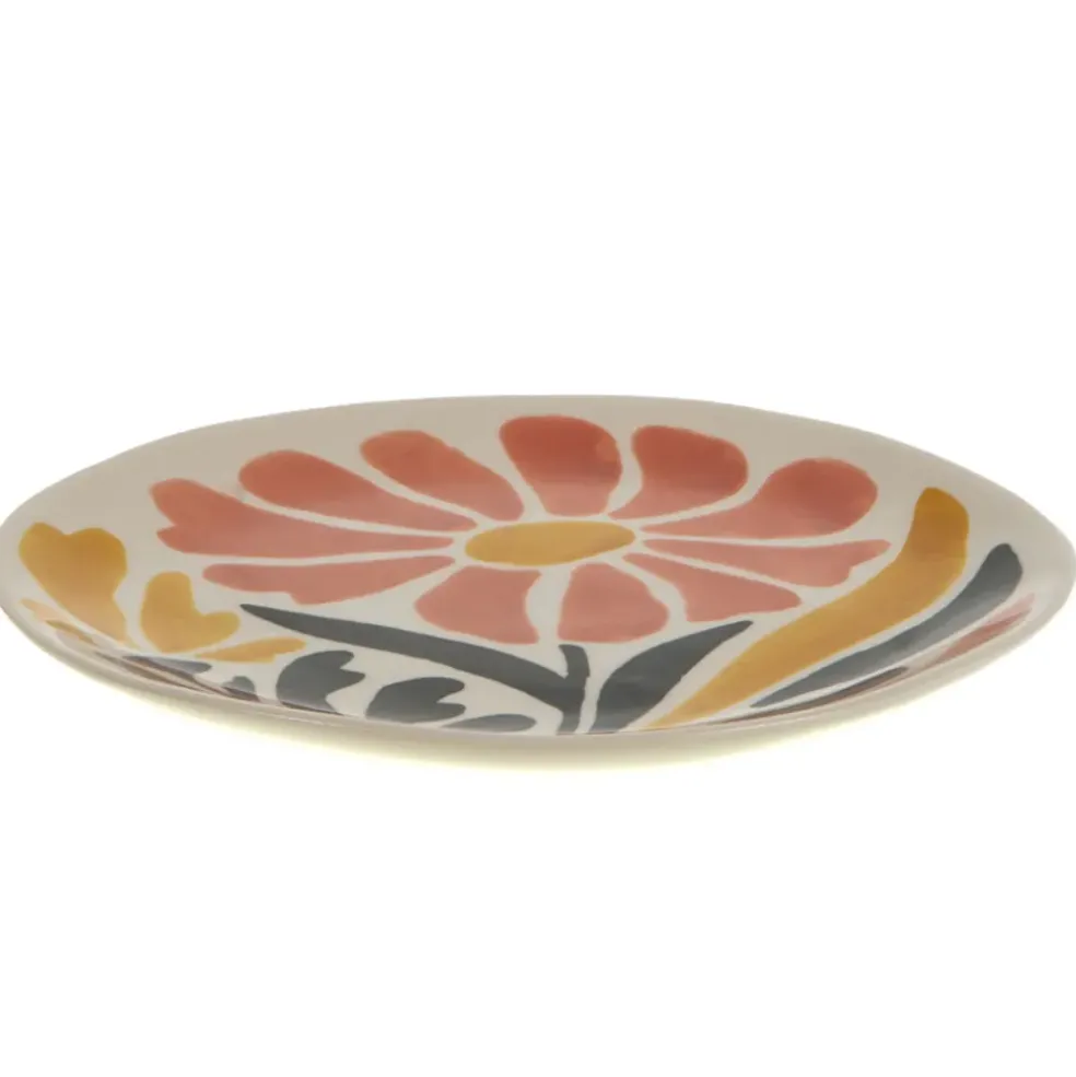 Assiette dessert en grès multicolore d20cm - Margot