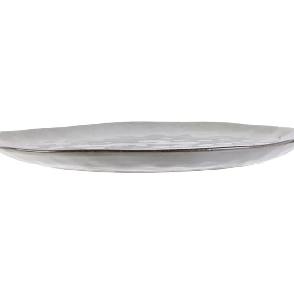 Assiette galet en grès gris d27.5cm - au gres du temps