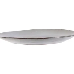 Assiette galet en grès gris d22cm - au gres du temps