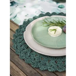 Assiette plate chou en grès blanc d27cm