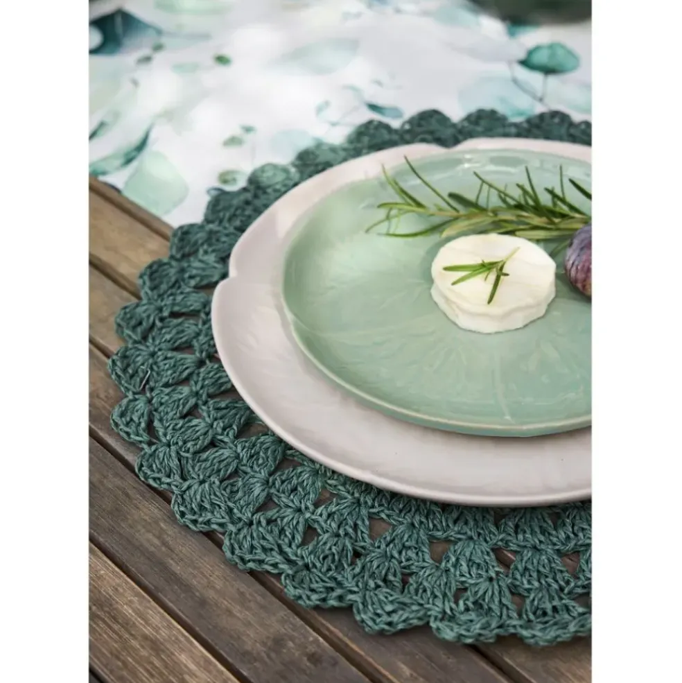 Assiette plate chou en grès blanc d27cm