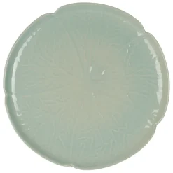 Assiette plate chou en grès lichen d27cm