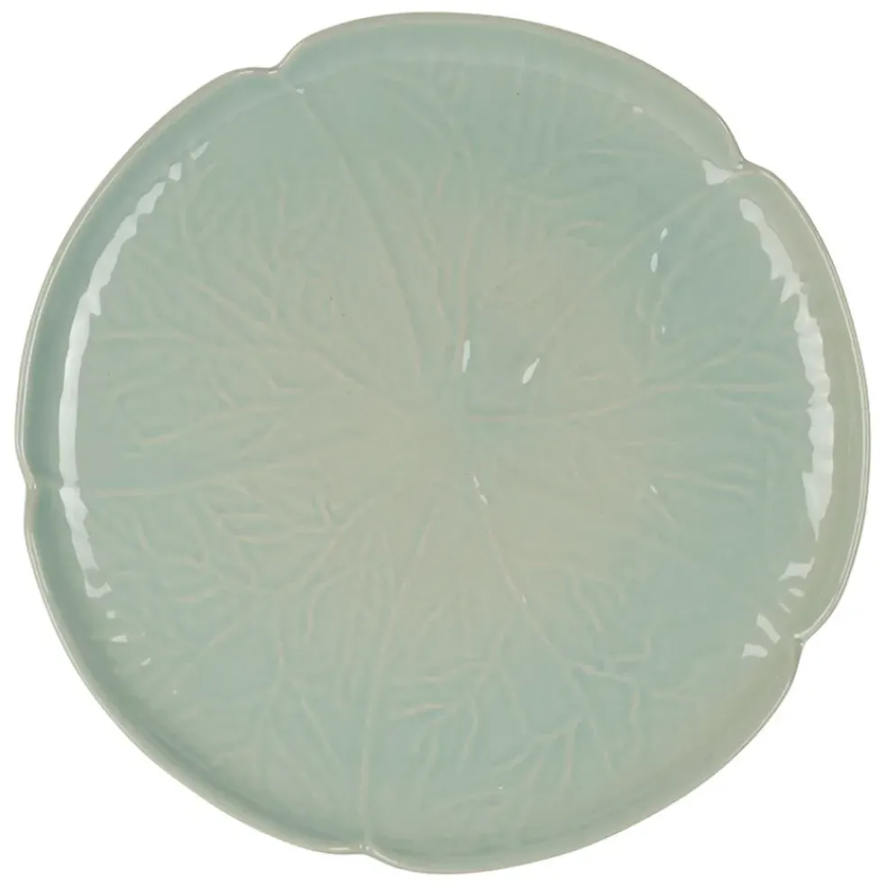Assiette plate chou en grès lichen d27cm