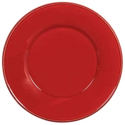 Assiette plate en faïence rouge d28.5cm - constance