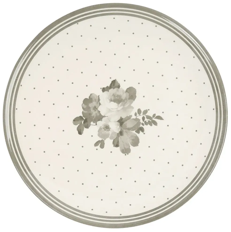 Assiette plate en faïence sauge d26cm - josephine