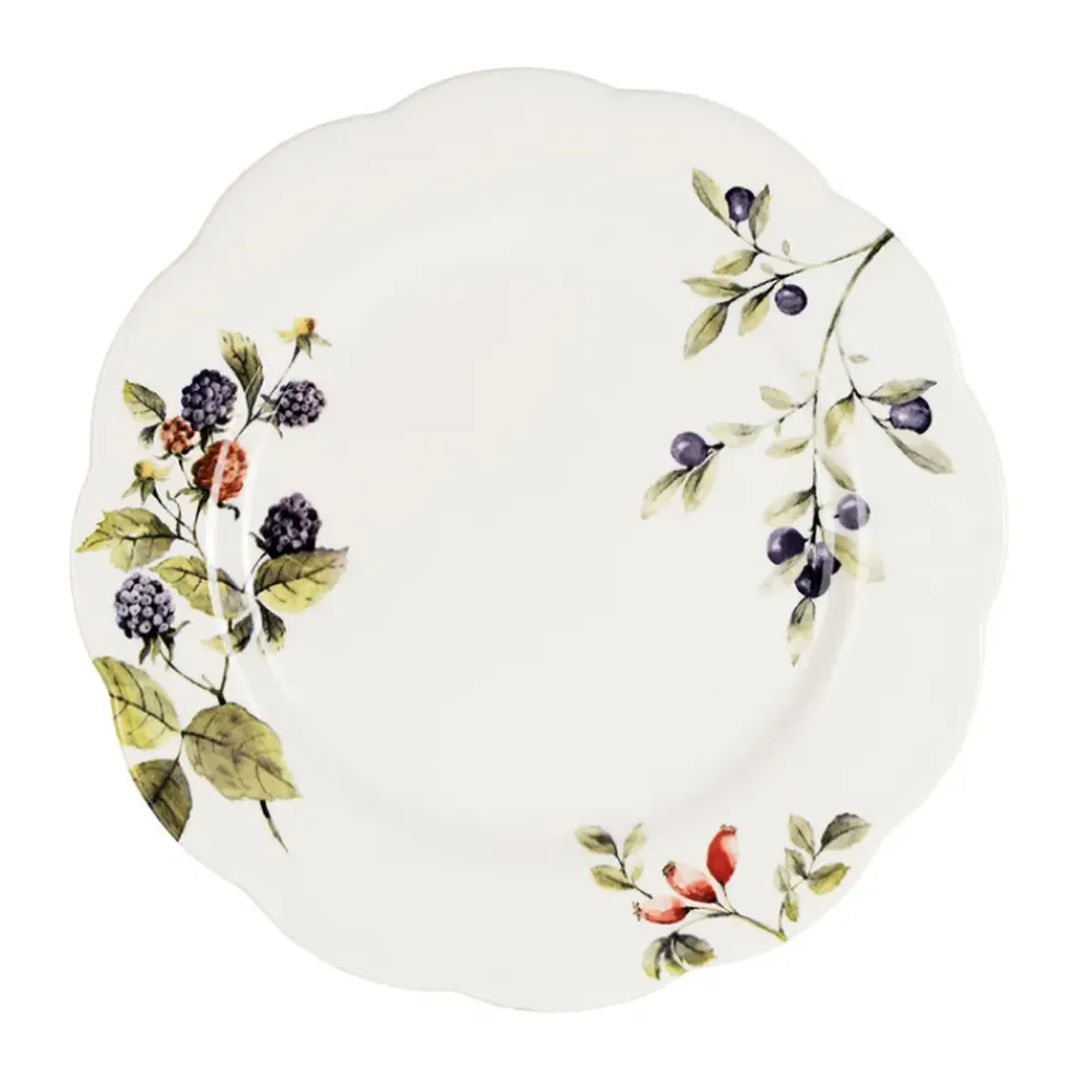 Assiette plate en faïence blanche d27cm - Meredith
