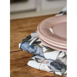 Assiette plate en faïence rose poudré d28.5cm - constance