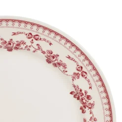 Assiette plate en faïence bordeaux d26cm - faustine