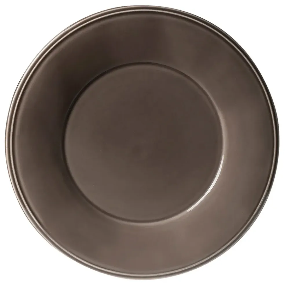 Assiette plate en faïence poivre d28.5cm - constance