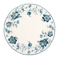 Assiette plate en faïence bleu d26cm - Margaux