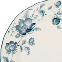 Assiette plate en faïence bleu d26cm - Margaux