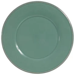 Assiette plate en faïence sauge d28.5cm - constance