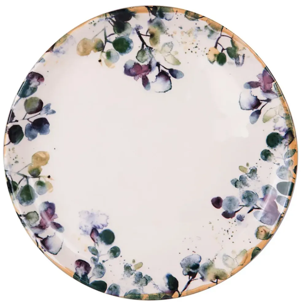 Assiette plate en faïence blanc d27.5cm - Garden