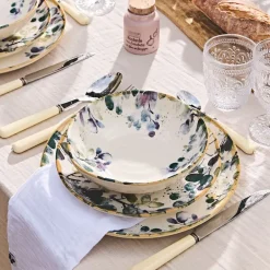 Assiette plate en faïence blanc d27.5cm - Garden