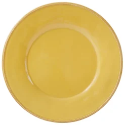 Assiette plate en faïence moutarde d28.5cm - constance