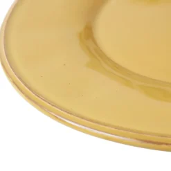 Assiette plate en faïence moutarde d28.5cm - constance