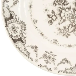 Assiette plate en faïence gris d26cm - clothilde