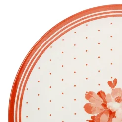 Assiette plate en faIence rouge antique d26cm - josephine