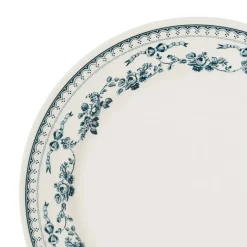 Assiette plate en faience bleu ancien d26cm - faustine