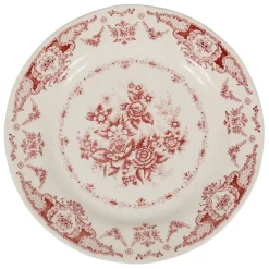 Assiette plate en faience bordeaux d26cm - clothilde