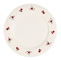 Assiette plate en faience rouge d27cm - Paquerette