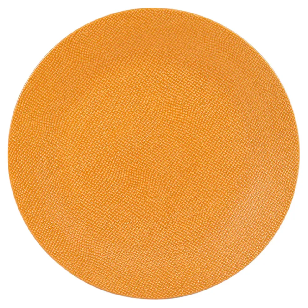 Assiette plate en gres safran d27cm - vesuvio