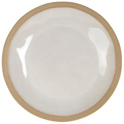 Assiette plate en grès blanc d28cm - Jade