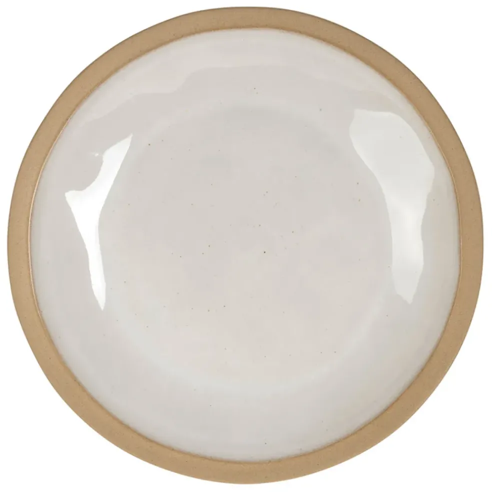 Assiette plate en grès blanc d28cm - Jade