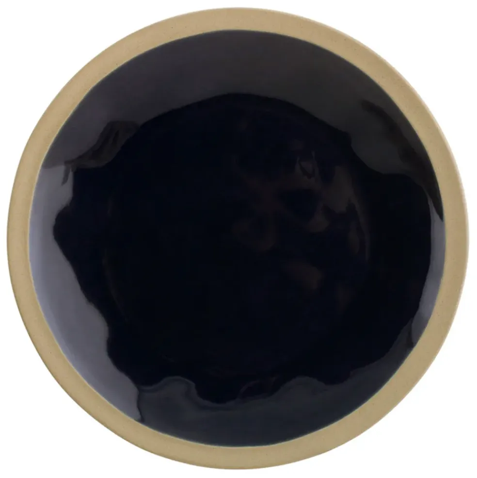 Assiette plate en grès bleu marine d28cm - Jade
