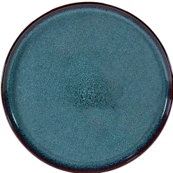 Assiette plate en grès bleu d27cm - Volga