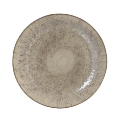 Assiette plate en grès brun d27cm - Akaris