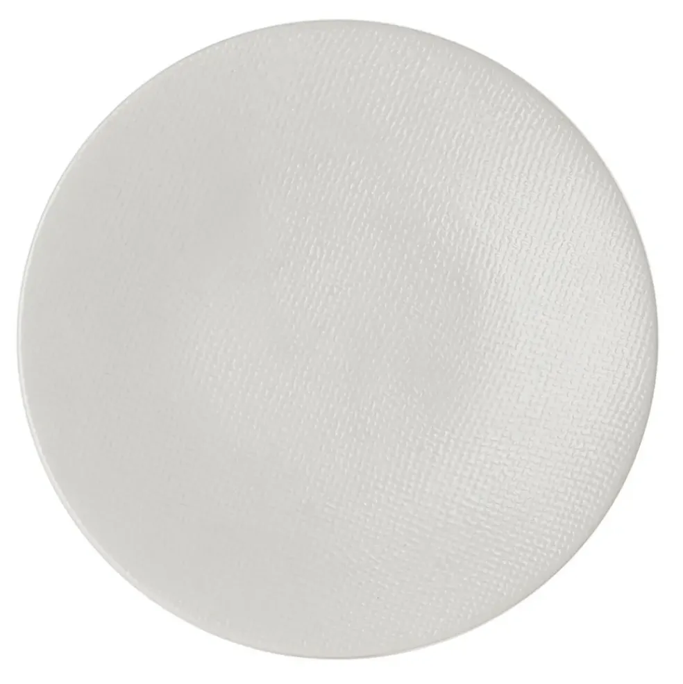 Assiette plate en grès crème d27cm - Vesuvio